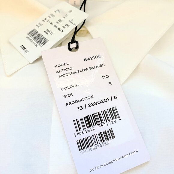 Dorothee Schumacher Modern Flow Blouse Womens White US Sz 10 NWT $480 - Picture 14 of 14